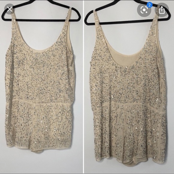 Zara Holiday 2014 Sequin short romper xsmall - Picture 3 of 3
